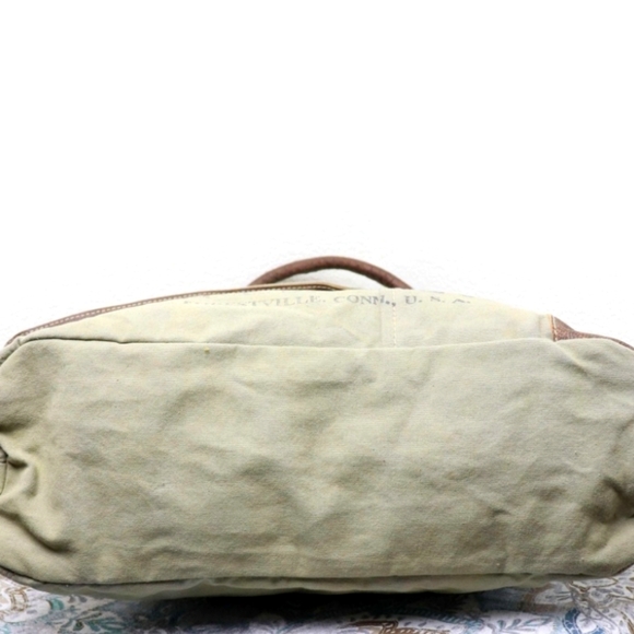 💥ONE LEFT💥Gerster Shoulder Bag; upcycled canvas, genuine leather - Picture 9 of 10